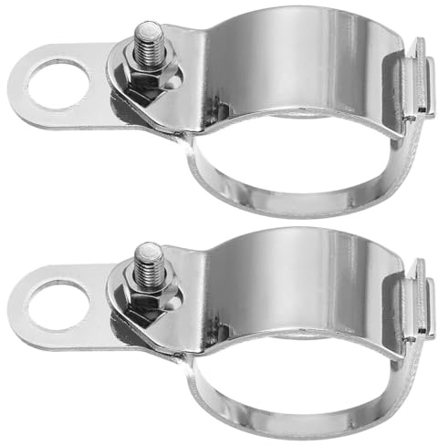 TEHAUX Motorcycle Turn Signal Mount Bracket Adjustable 30-43mm Metal Clamp 2 Pcs Suitable for Motorbike Indicator Light Installation for Front Fork Tubes