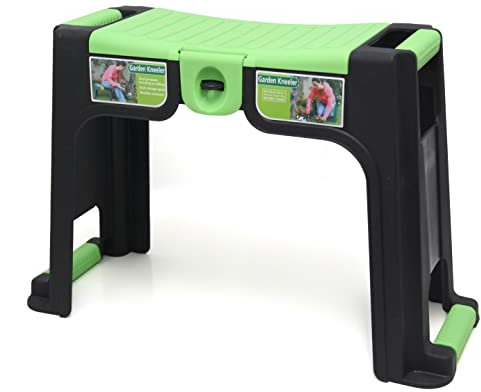 Tec Hit 390025 Tabouret de Jardinage avec Repose Genoux, Multicolore (noir/vert)