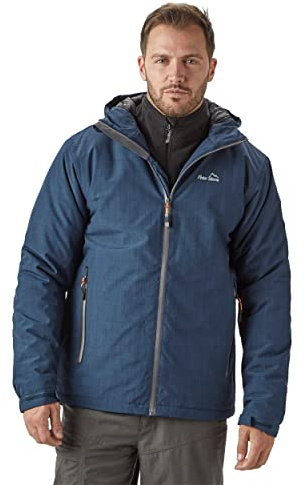 Peter Storm Men’s Typhoon Jacket with Adjustable Hood, Cuffs & Hem & 3 Zipped Pockets, Waterproof & Insulated Raincoat, Ideal for Walking, Hiking & Outdoor Recreation, 3000mm HH