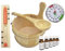 Saunazubehör Saunakübel Saunaset Saunakelle Aufguss Sanduhr Sauna Set 10-teilig