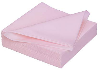 25 SERVIETTES PAPIER AIRLAID 40CM ROSE PÂLE