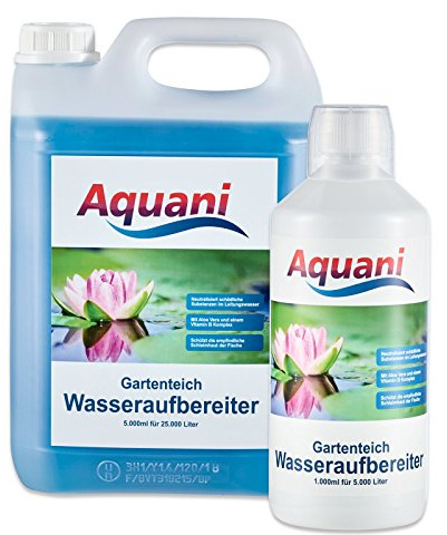 Aquani Wasseraufbereiter Gartenteich 1000ml neutralisiert schädliche Substanzen, reduziert Stress fördert die Gesundheit & Laichbereitschaft der Fische Teich ideale Teichpflege für Koi