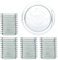 MamboCat 48er Set WECK Glasdeckel RR80 + gratis Rezeptheft | Ersatz-Deckel für Rundrand-Gläser | Einkoch-Zubehör | Abdeckung rund Ø 8 cm | klar | Einkoch-Zubehör