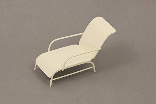 Dekop Modell Miniaturgarten, Liegestuhl Mini, weiß, Höhe ca. 4,4cm (444444635096927)