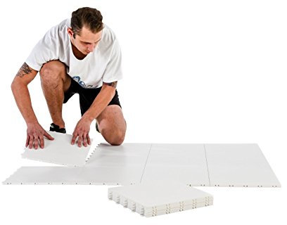 Hockey Revolution Hockey Tiles 72 (8 m2) Premium Graded Synthetic Ice Dryland Flooring Tiles, Light, Portable & Adjustable - Build to Last, Slick Interlocking Training Surface, Indoor & Outdoor