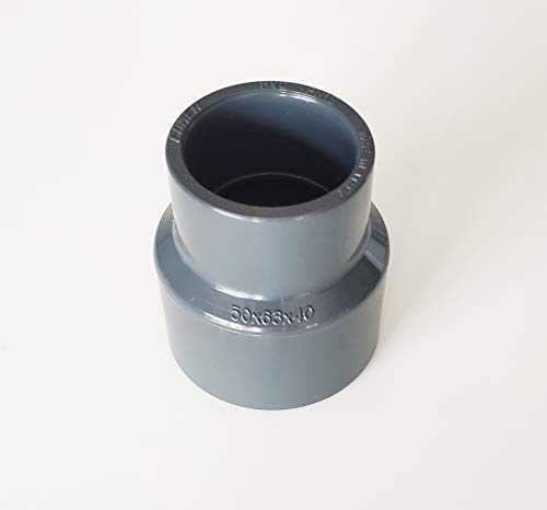 Réduction conique 63mm Male ou 50mm Femelle vers 40mm Femelle ou 50mm Male PVC Pression PN16