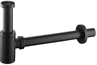 Flaschensiphon Siphon Syphon schwarz matt Waschtisch Waschbecken mit Dichtung