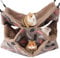 AUXSOUL Rat Hammocks for Cage, 3 Layer Pet Hammock, Soft Hamster Bed, Warm Chinchilla Hanging House, Plush Sugar Glider Cage, Small Animal Beds for Playing Sleeping (Brown)