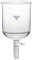 Labasics Verre Borosilicaté Entonnoir Filtre Buchner avec Fritte Médium (G2), 114mm I.D, 120mm Profondeur, Buchner Filtering Funnel avec Joint Standard 24/40 et Tubulation Dentelée Sous Vide (1L)