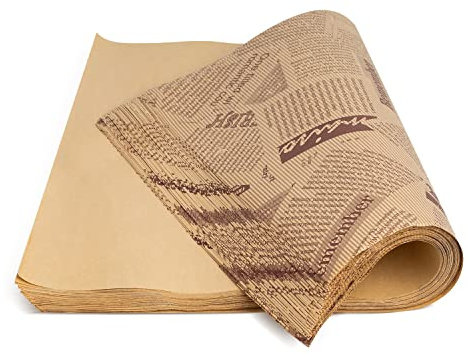 Deli Papierblätter, 100 Blatt Sandwich Papier große Größe 28 * 38cm, Einweg Wrap Papier für Sandwich, Pommes Frites, Burger, Kuchen