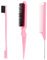 SWEET VIEW 3 Stück Sleek Bun Bürste, Teasing Haarbürste Borstenhaarbürste Kantenbürste Rattenschwanzkamm Haargelbürste Für Babyhaar Und Streunendes Haar - Rosa