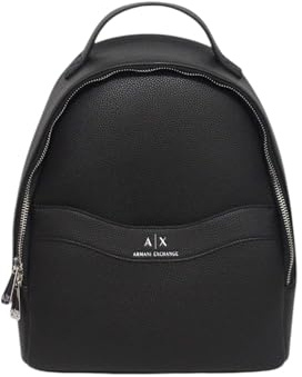 Armani Exchange Zaino da donna Essential, Wave, chiusura con zip, nero, taglia unica