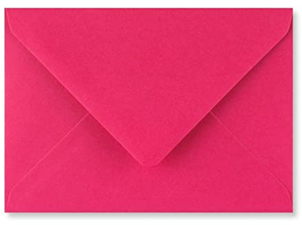 C5 Coloured Envelopes for A5 Greeting Cards Wedding Invitations & Crafts (162x229mm) Pack of 40 (Fuchsia Pink)