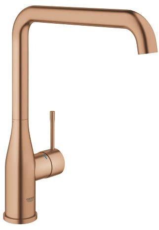 GROHE Einhand-Spültischbatterie Essence 30505, Einlochmontage, schwenkbarer Rohrauslauf, eigensicher, Professional Edition, warm sunset gebürstet