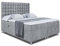 ALTDECOR Boxspringbett mit Matratze und Lattenrost, Boxbett, Topper, Polsterbett mit Bettkasten, Bett mit Stauraum H3-Matratze, Doppelbett, Springboxbett - VIONE - 180x200 - Grau Samt