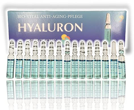 Original Luxuriöse Ampullen für strahlende Haut - 15 x 2ml Anti-Aging Regeneration für Dekollete, Hals & Gesicht Ampullen Anti-Aging (Hyaluron)
