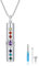 Waysles Urne Halskette für Asche 925 Sterling Silber Chakra Lotus Urnenhalsketten Yoga Memorial Feuerbestattung Schmuck für Damen Mädchen