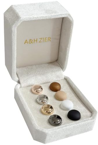 A&H Zier 8 Pack Hijab Magnet Pinless Hijab Magnete No-Snag Hijab Pins für Muslin Frauen Starke Hijab Magnet Pins,Hijab Magnetische Pins für Schal (8, Matt und Glänzend)