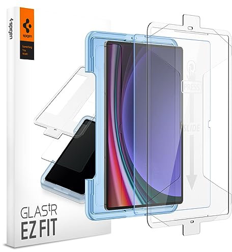 Spigen Glas.tR EZ Fit Verre Trempé compatible avec Samsung Galaxy Tab S10 Ultra, Galaxy Tab S9 Ultra, 1 Unité, Kit d'installation inclus, Résistant aux Rayures, 9H Protection écran