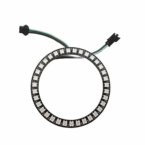DC 5V WS2812B 35 LEDs Pixel Ring Schwarz PCB adressierbare LED-Module WS2812 IC RGB Vollfarbe Rund LED Kreis