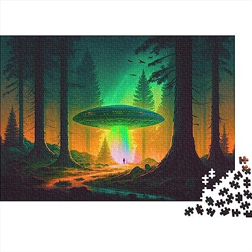 UFO-Puzzle für Erwachsene, 1000 Teile, Raumschiff-Puzzle für Erwachsene, Puzzle, 1000 Teile, Puzzle, Geschenke, 1000 Teile (75 x 50 cm)