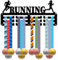 CREATCABIN Porta Medaglie da Corsa Appendiabiti per Medaglie Espositore per Sport Premi da Appendere in Metallo Premi per Decorazioni in Ferro Piccolo per Parete Home Badge Race Marathon 29x13cm