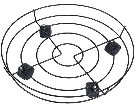 F Fityle Supporto per Piante in Metallo con Ruote, Carrello Porta Fiori per Piante in Vaso in Ferro Resistente con Ruote girevoli Attrezzi da Giardino per, 40 cm