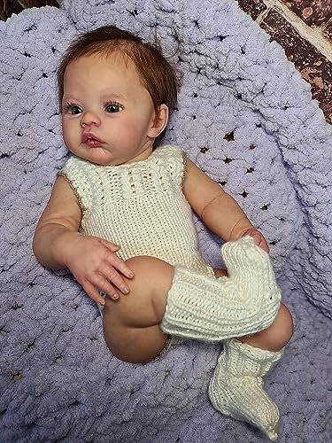 Zero pam 19 Zoll Realistisch Reborn Baby Puppen Lebensecht Neugeborene Baby Mädchen Wie Echt Silikon Baby Reborn Babypuppen Wie Echtes Baby Weich Vinylpuppen Mit Haaren