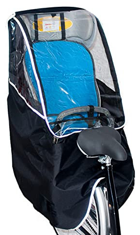 Housse de Pluie pour Siège de Vélo pour Enfant, Respirante et Imperméable, Housse de Protection pour Siège de Vélo Enfant, Housse Pluie Porte Bébé Vélo avec Fenêtre Transparente et Fermeture éclair