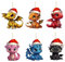 6PCS Drachen Weihnachtsdeko Anhänger, 2D Acryl Drachen Weihnachten Deko, Lustig Drachen Hängende Weihnachtsschmuck Zubehör Acryl Drachen Auto Anhänger Christbaumschmuck (A-015, One Size)