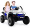 GYMAX Kids Electric UTV, 2-Seater 12V Battery Powered Toy Car with Remote Control, Lights, Bluetooth, MP3, USB, FM, High/Low Speed & Suspension Spring, Children Ride on Car for 3-8 Years Old (White)
