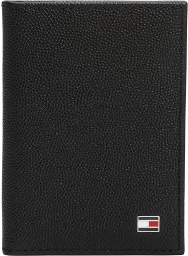 Tommy Hilfiger Portefeuille Homme Bifold avec Logo, Noir (Black), Taille Unique