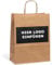 Personalisierbare Papiertüte mit Logo oder Text (Braun 31x24 cm)