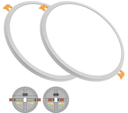 VZLED - Down-light LED Ø de corte ajustable 6500ºK, Plafón cocina, Iluminación led, Downlight luz blanca fría (Pack 2 6500ºk)