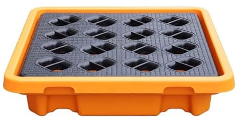 UIOPPOI Modulare Palette mit Gitterrosten oben für Industrieparks und Lager, 1 Packung (67,5 x 67,5 x 15 cm)