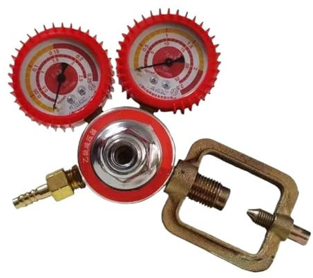 LCQSYE Industrielle Druckregler Sauerstoff-Acetylen-Entladegerät, Anti-Schock-Druckregler, Sauerstofftabletten-Manometer Regler(Acetylene Pressure Reducer)