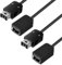 AXFEE 2 Piezas Cables de extensión Aplicabilidad con Nintendo NES Classic Mini Edition Controlador, 3 m Cables Extensibles para Wii Remoto y Wii Nunchuck Controlador, Negro