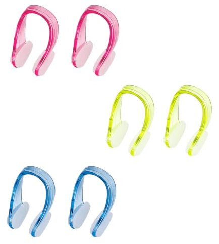 KEQAR Clips de Natación, Paquete de 3, Antideslizantes, Suaves, Tapones de Piscina, Clips de Nariz, para Unisex, Adultos y Niños (con caja tapones de nariz)