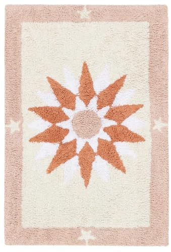 RugVista Silia Sun Tapis de Bain, Rectangulaire, 60 x 90 cm | Modernes, Poil ras, Lavage en machine, Oeko-Tex 100, Antidérapante, Salle de bain