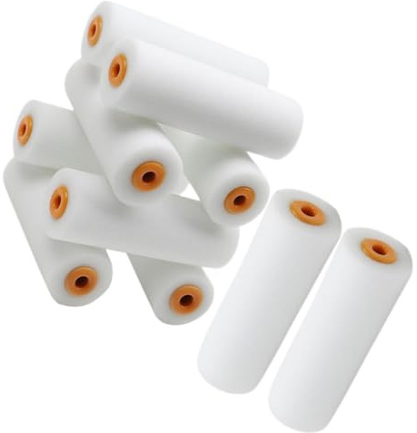 Yardenfun 10 pcs Small Sponge Paint Roller Covers Soft Replacement Sleeves for Wall Painting Household Decoration Easy to Install Efficient Painting Tool