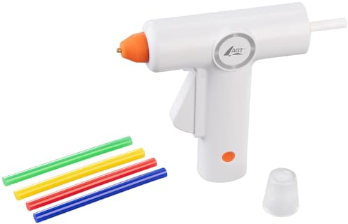 AGT Klebepistole: Akku-Heißklebepistole, schnelles Aufheitzen, 10 Klebestifte, 2000 mAh (Heisskleberpistole, Heißklebepistole Reparatur, Heißkleber)