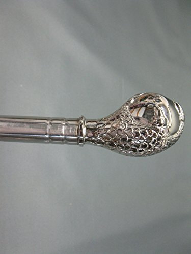 Edelstahl Gehstock Spazierstock Wanderstock 95cm Kralle Totenkopf mit Metall Griff Steampunk Walking Stick