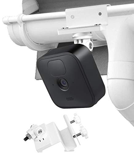 Wasserstein wetterfeste Regenrinnenhalterung kompatibel mit Blink Outdoor & Blink XT2/XT Outdoor Kamera mit Universal Schraubenadapter - Bessere Platzierung für besseren Schutz (weiß)