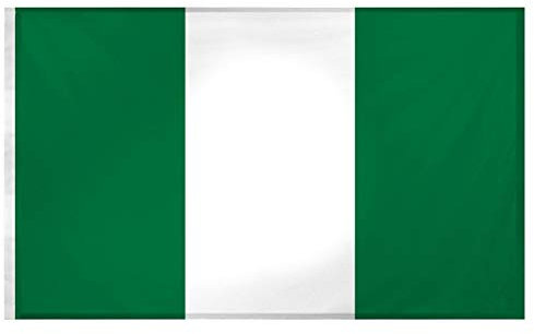 SHATCHI Banderas nacionales de 5 x 3 pies para eventos, pub, barbacoa, decoración para rugby, cricket, fútbol, deportes, pancarta de la Copa del Mundo 2023, cubierta de mesa de poliéster, Nigeria