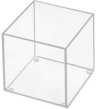 Zeigis Aufbewahrungsbox Acrylglas 10x10cm 10cm hoch ohne Deckel transparent | Nicht für Flüssigkeiten, 3mm Acrylglas, UV Stabil, schlicht, glasklar, als Ordnungshelfer, Sammelbox,