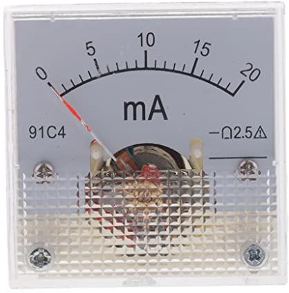 Fenteer DC Analog Amperemeter Stromanzeige - 0-20mA