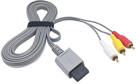 Ruitroliker AV Cable 10ft/3m TV Composite Cord Retro 3 RCA Extension Cable with Winder for Wii Wii u Console