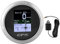 EVGATSAUTO Tachometer, 85 mm rostfreier wasserdichter GPS-Tachometer Digitale Anzeigen für Auto-Bootsingenieur(Schwarzes Zifferblatt)