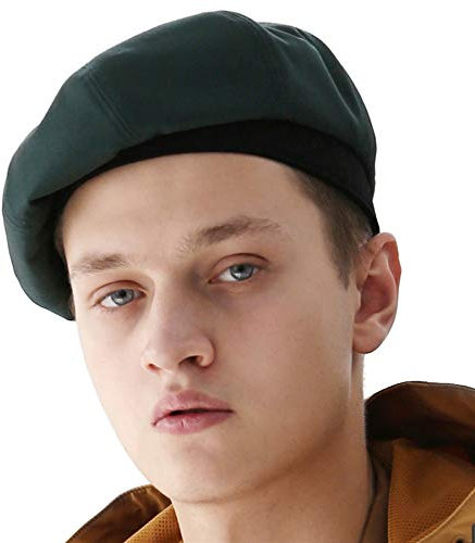 UNDERCONTROL Französischer Künstler, lässig, Verstellbarer Riemen, Militär-Baumwolle, klassischer Maler, Größenanpassung, Baskenmütze, Unisex (DE/NL/SE/PL, Alphanumerisch, M, L, Green)