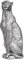 POLYDUKE Silberne Geparden-Statue, 27,9 cm, Geparden-Figur, sitzend, Heimdekoration, realistisch, antik, klassisches Leoparden-Harz, Tierdekoration, Statuen, Wohnzimmerdekoration, Ornament-Figur